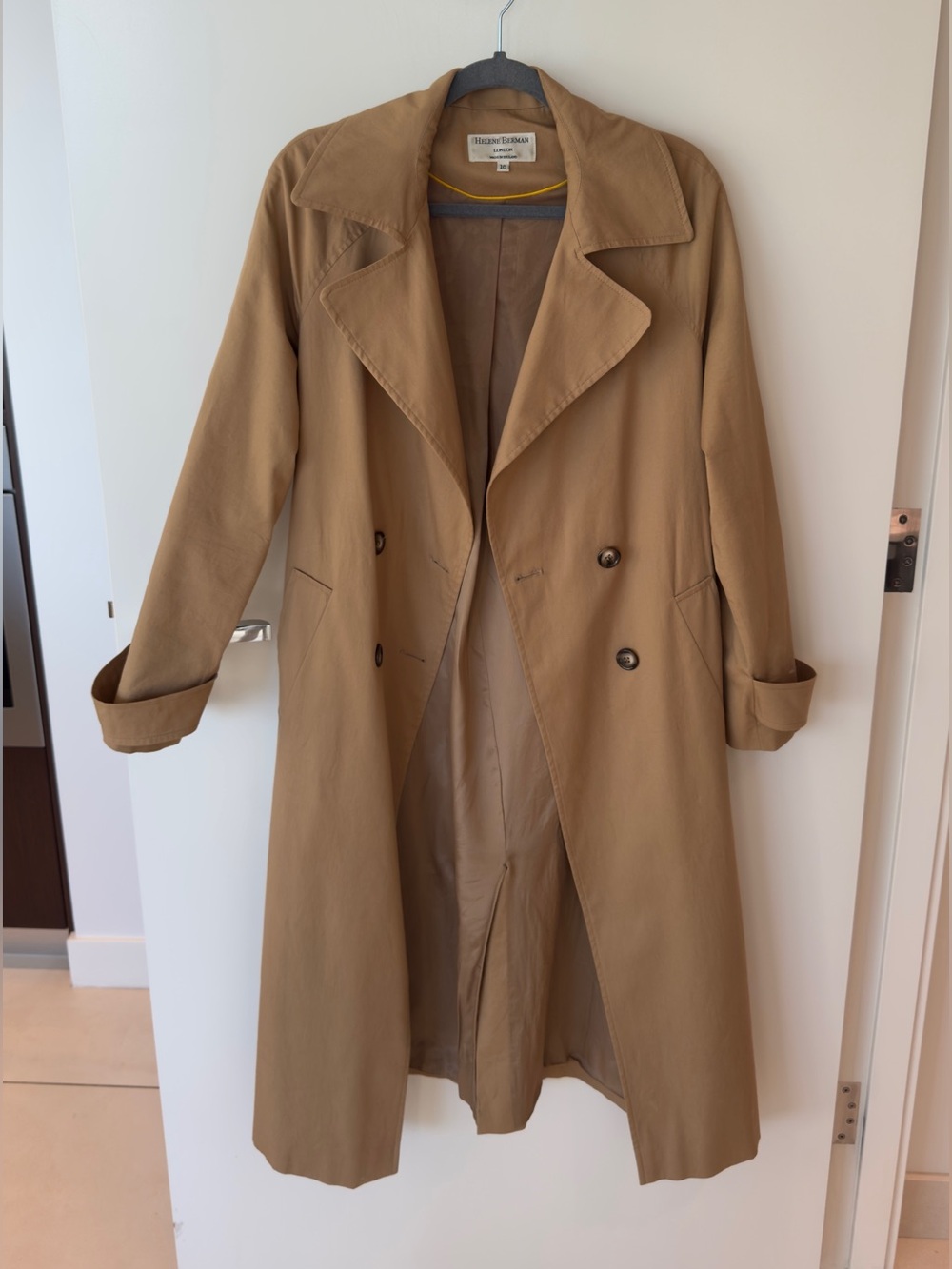Helene Berman Camel Trench Coat